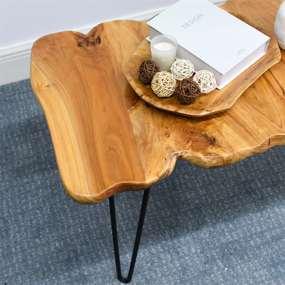 Rustic Live Edge Modern Coffee Table-navacava.com