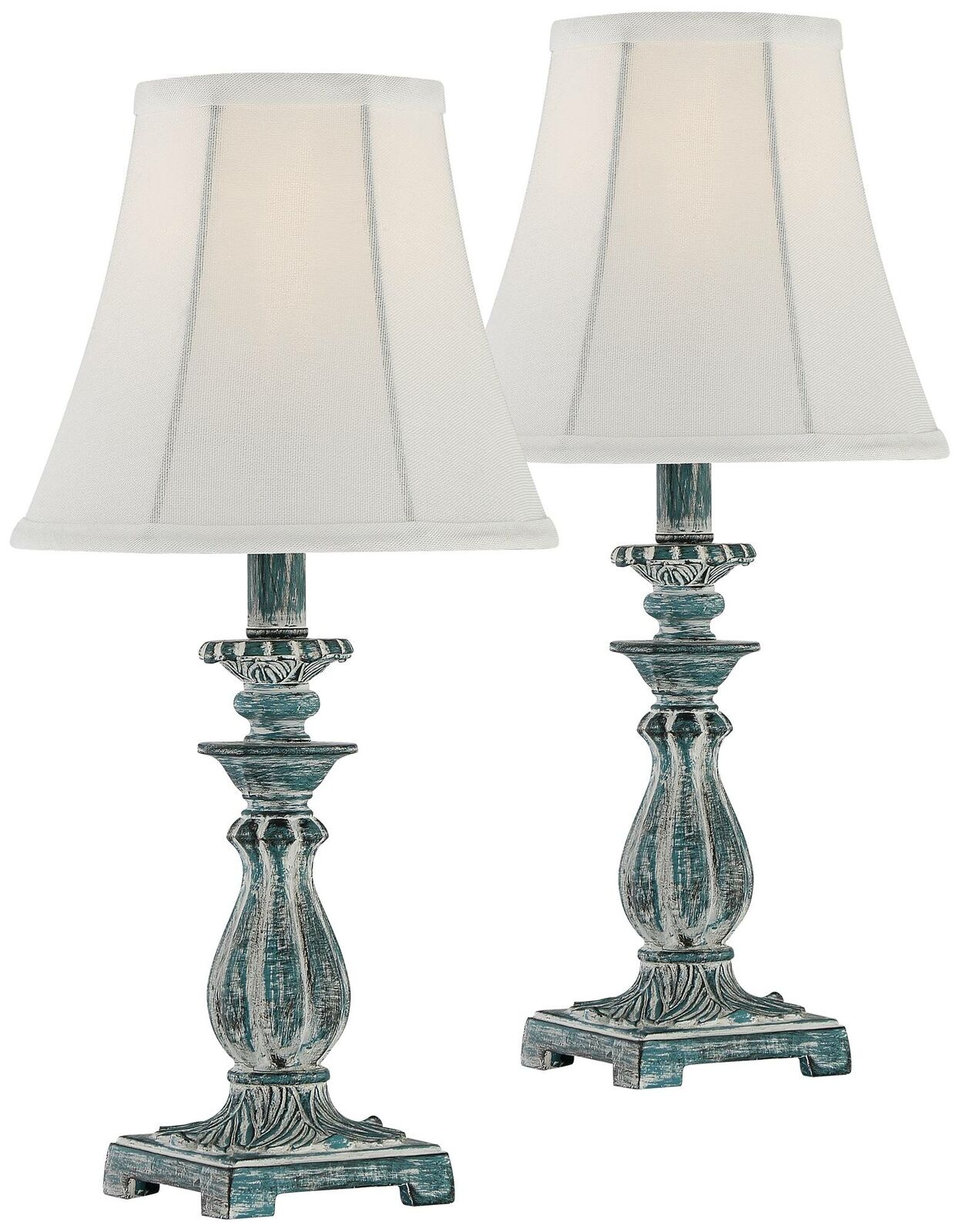 Cali Traditional Accent Vintage Table Lamps 19" Set of 2