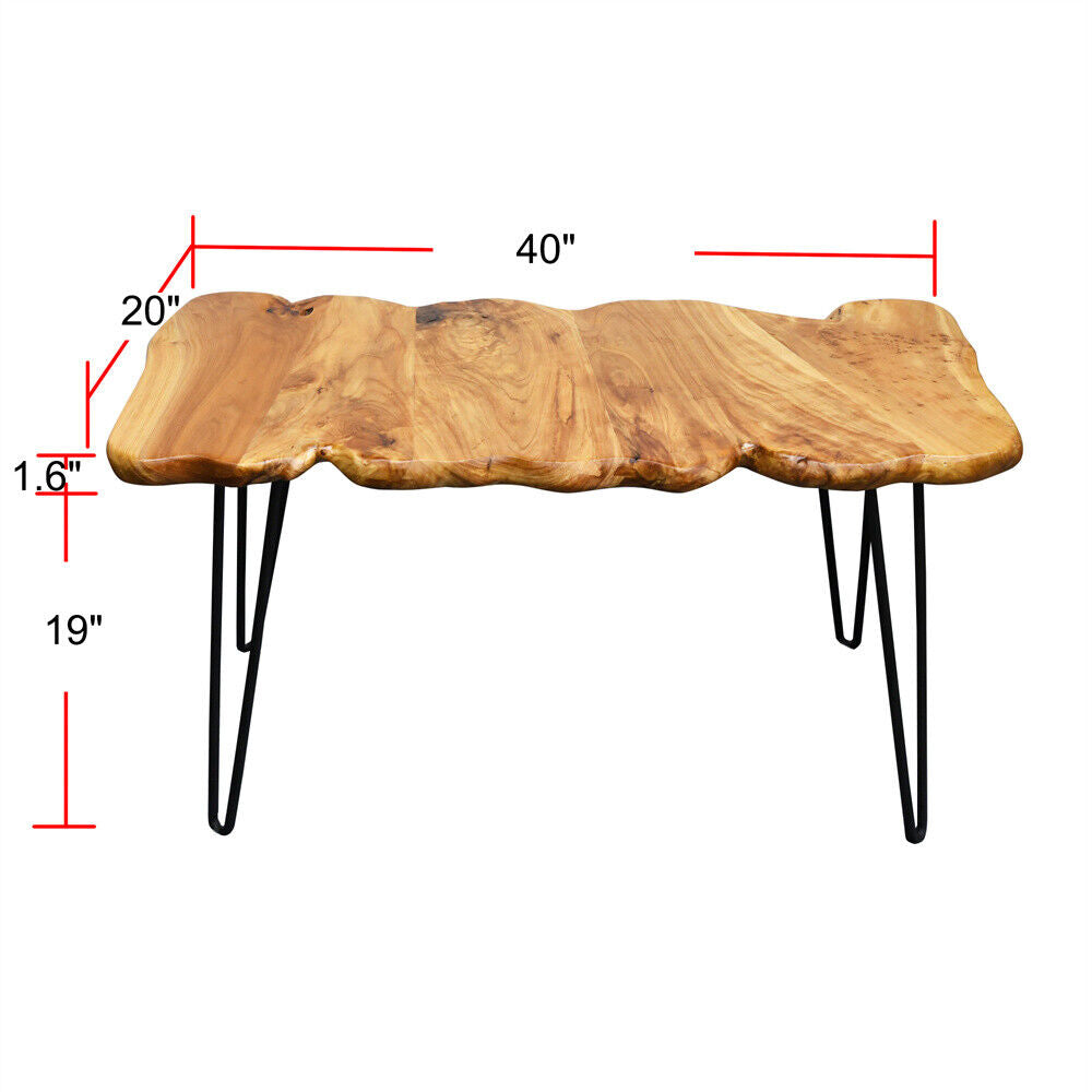 Rustic Live Edge Modern Coffee Table-navacava.com